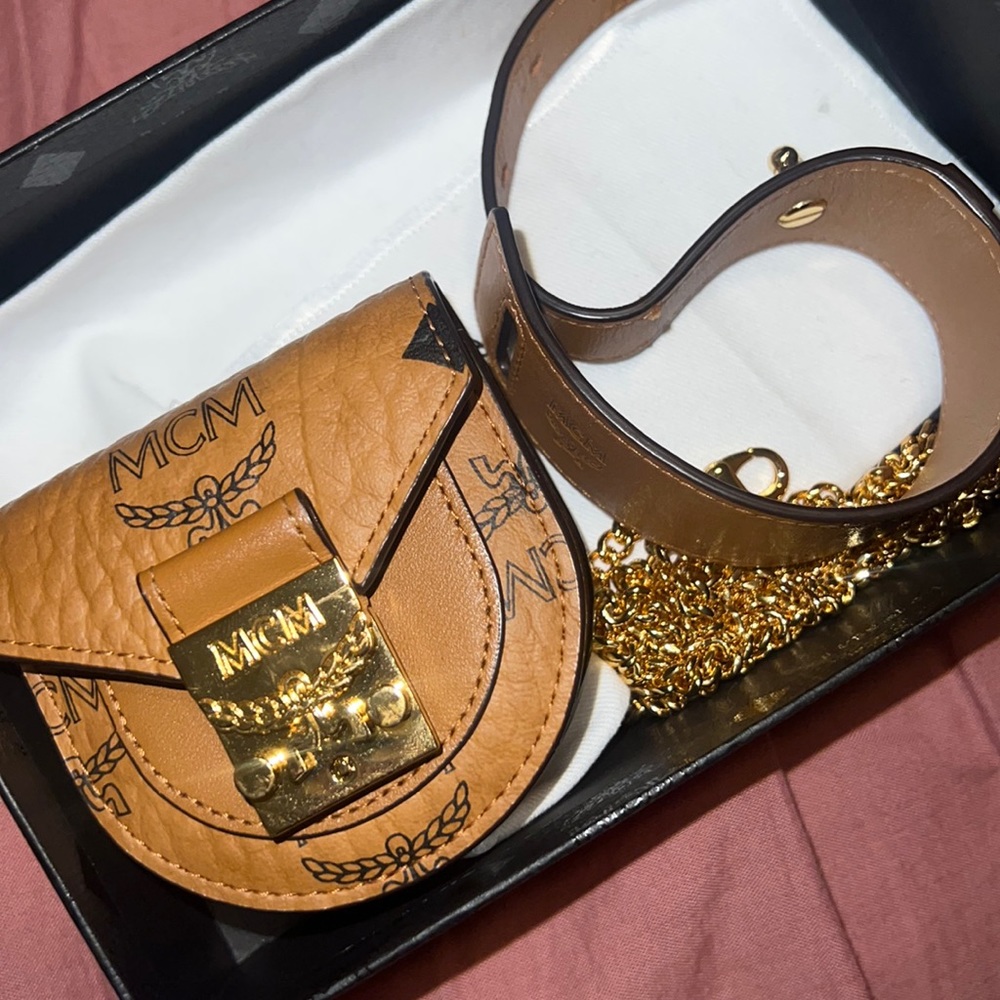 Authentic MCM mini wristbag